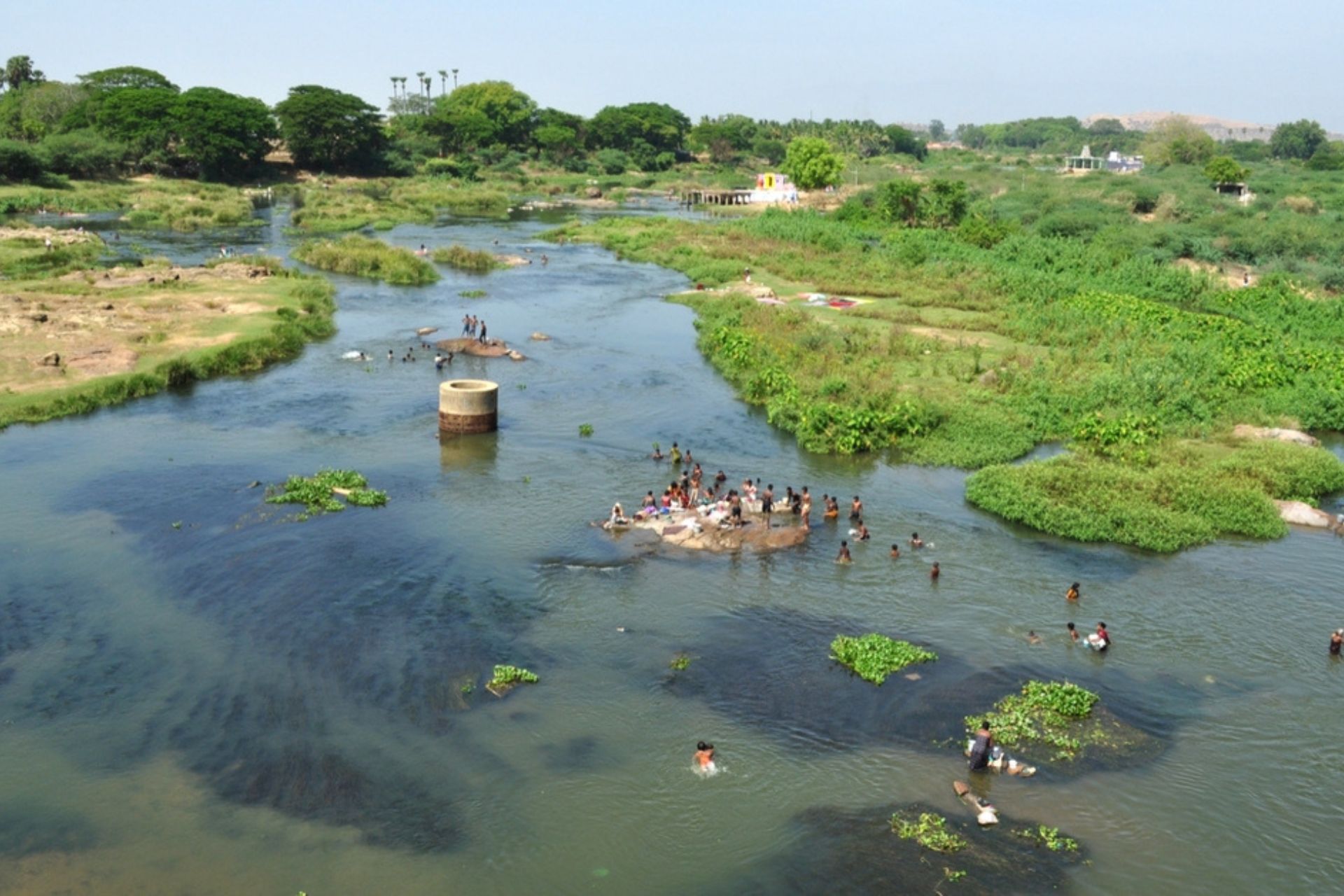 Aerial Survey in Tamarabarani and Palaiyar River